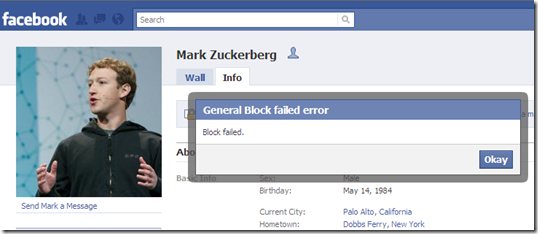 You can’t block Mark Zuckerberg on Facebook
